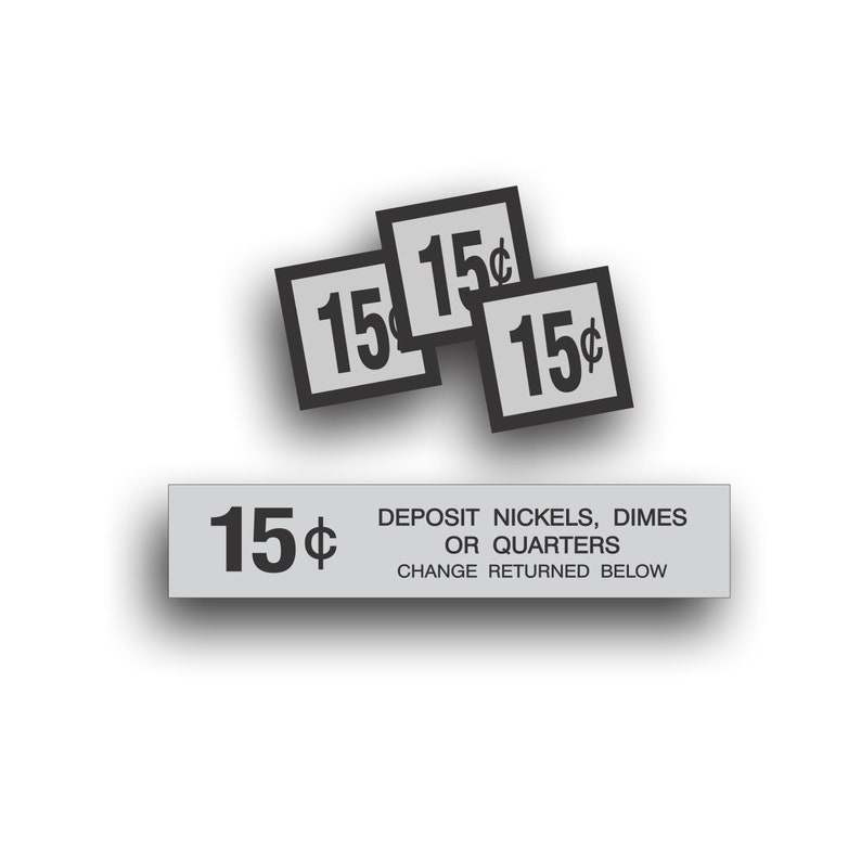 Vending Machine Restore Decal Sticker Fits Vending Choice Vend CVC Coin ...