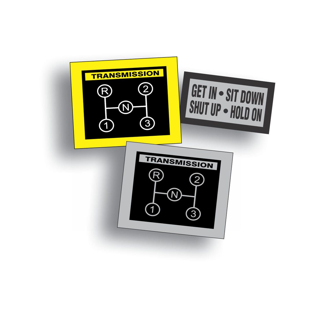 Vertical Shift Pattern Sticker Shift Pattern Decal a Sticker Manual 3 Speed Clutch Transmission ...