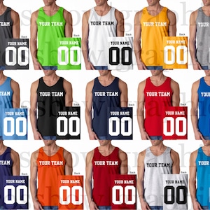 CUSTOM Tank Top JERSEY Personalized Any Color, Name, Number, Team Softball, Basketball, Football New image 1