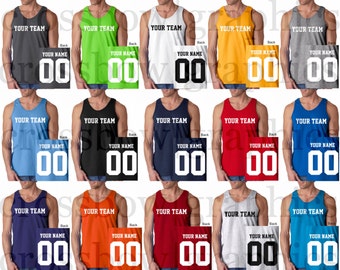 CUSTOM Tank Top JERSEY Personalized Any Color, Name, Number, Team Softball, Basketball, Football New!