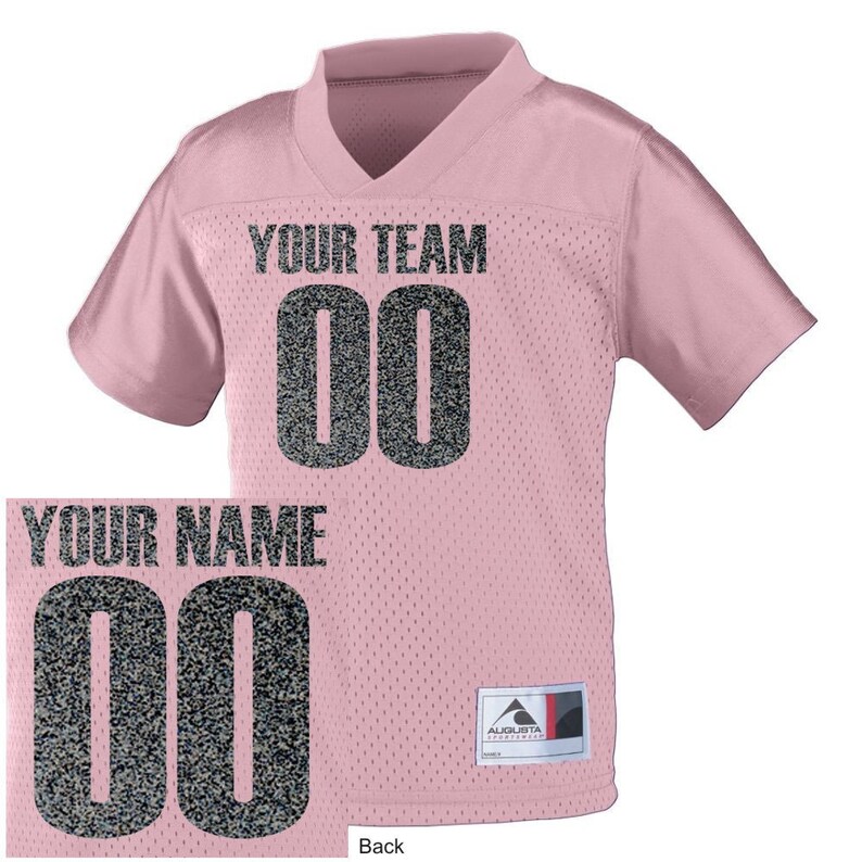 CUSTOM YOUTH Football Jersey ANY Color Personalized Glitter Etsy