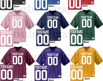 CUSTOM Football Jersey ANY Color Personalized Numbers Name & Team! XS-3XL