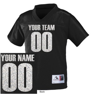 CUSTOM YOUTH Football Jersey ANY Color Personalized Glitter Numbers Name & Team