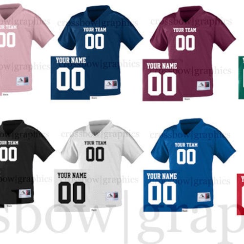 CUSTOM YOUTH Football Jersey ANY Color Personalized Numbers Etsy