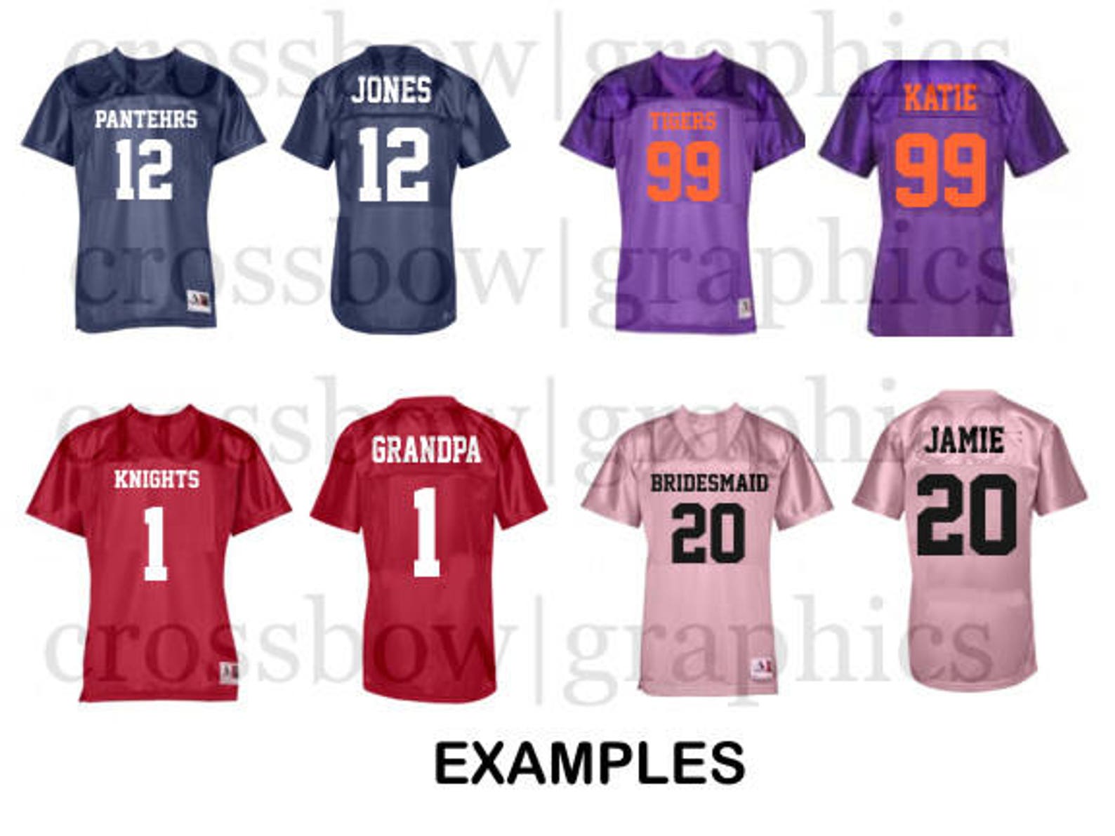 CUSTOM Football Jersey ANY Color Personalized Numbers Name & Etsy