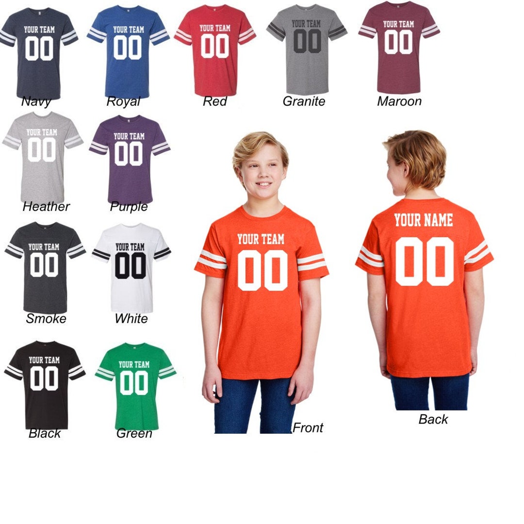 CUSTOM YOUTH Vintage Tshirt JERSEY Personalized Any Color, Name