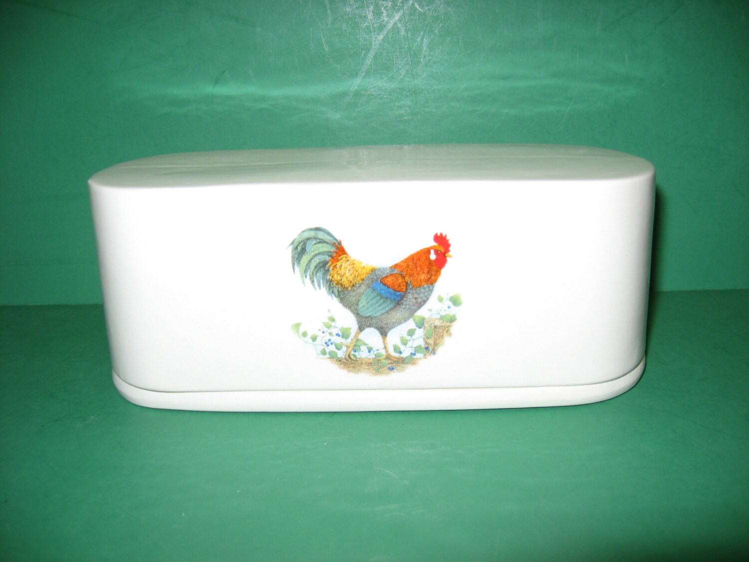 Country Rooster ceramic 2 piece butter dish........awesome Etsy 日本