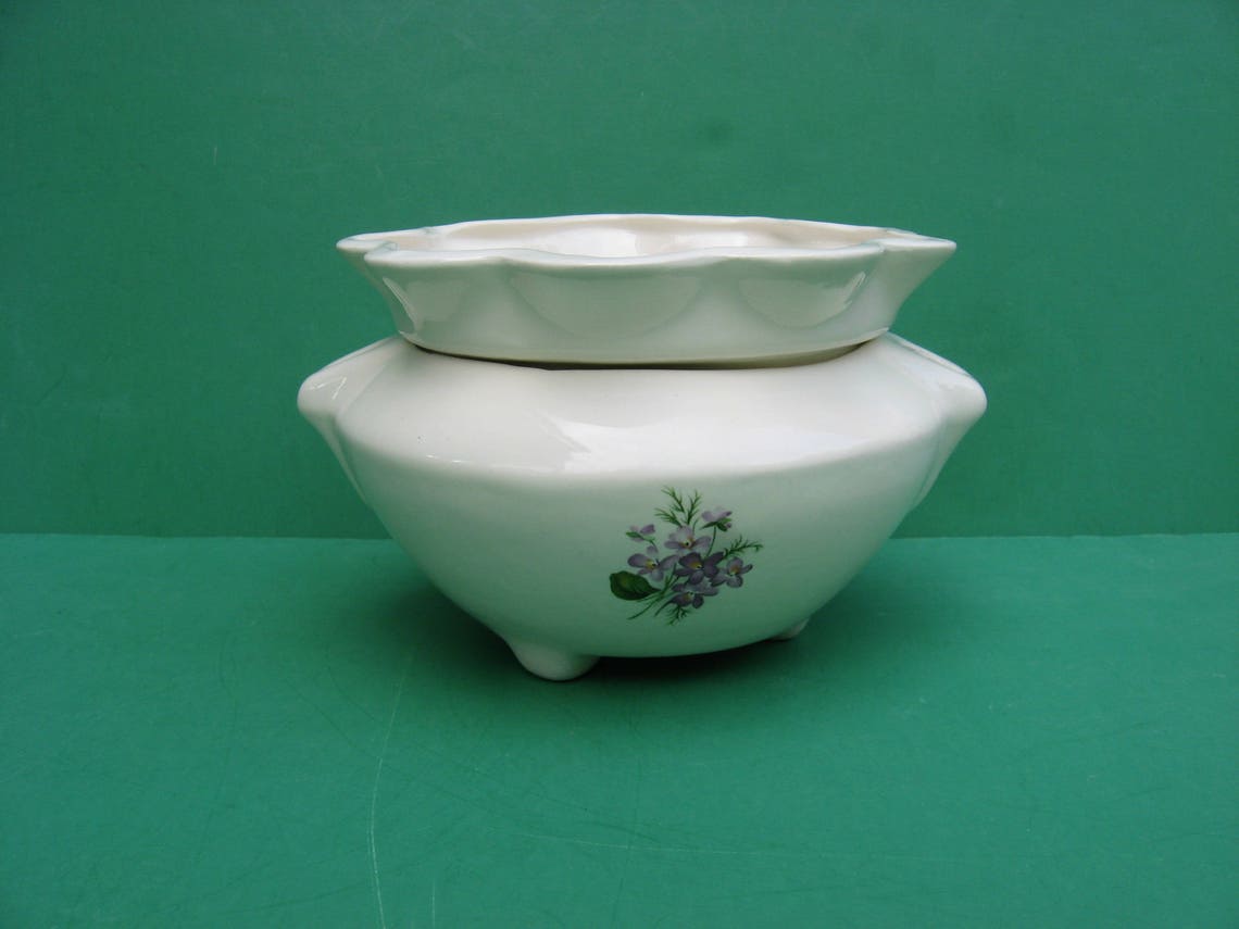 8 inch large ceramic African violet pot...awesome Etsy