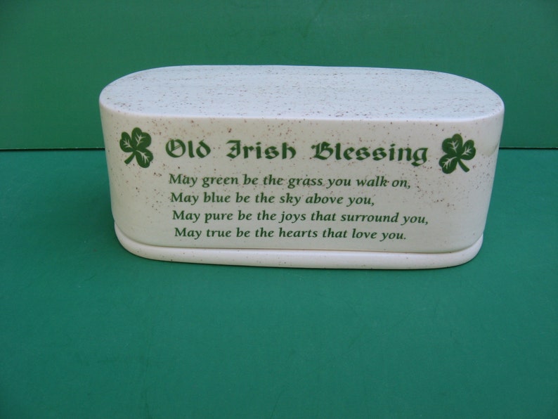 Irish blessing Celtic 2 piece ceramic butter dish Etsy