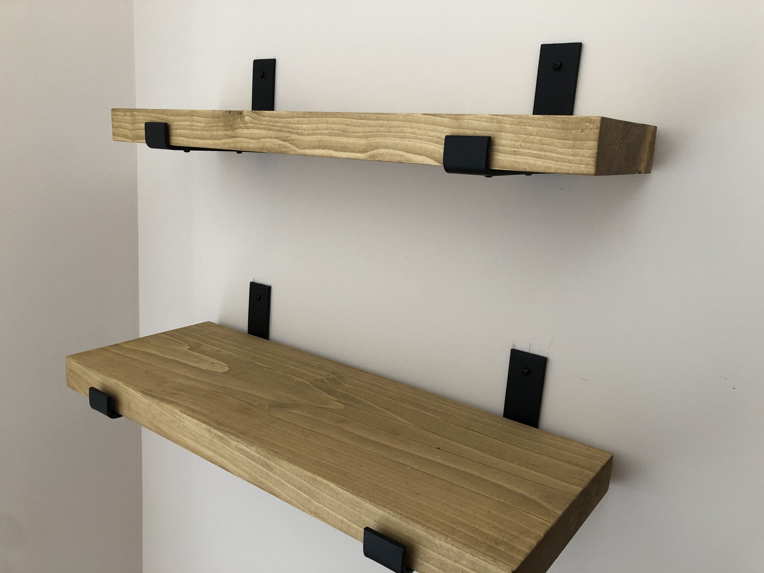 Chunky Rustic Wood Floating Corner Shelf Rustic Wooden Etsy UK