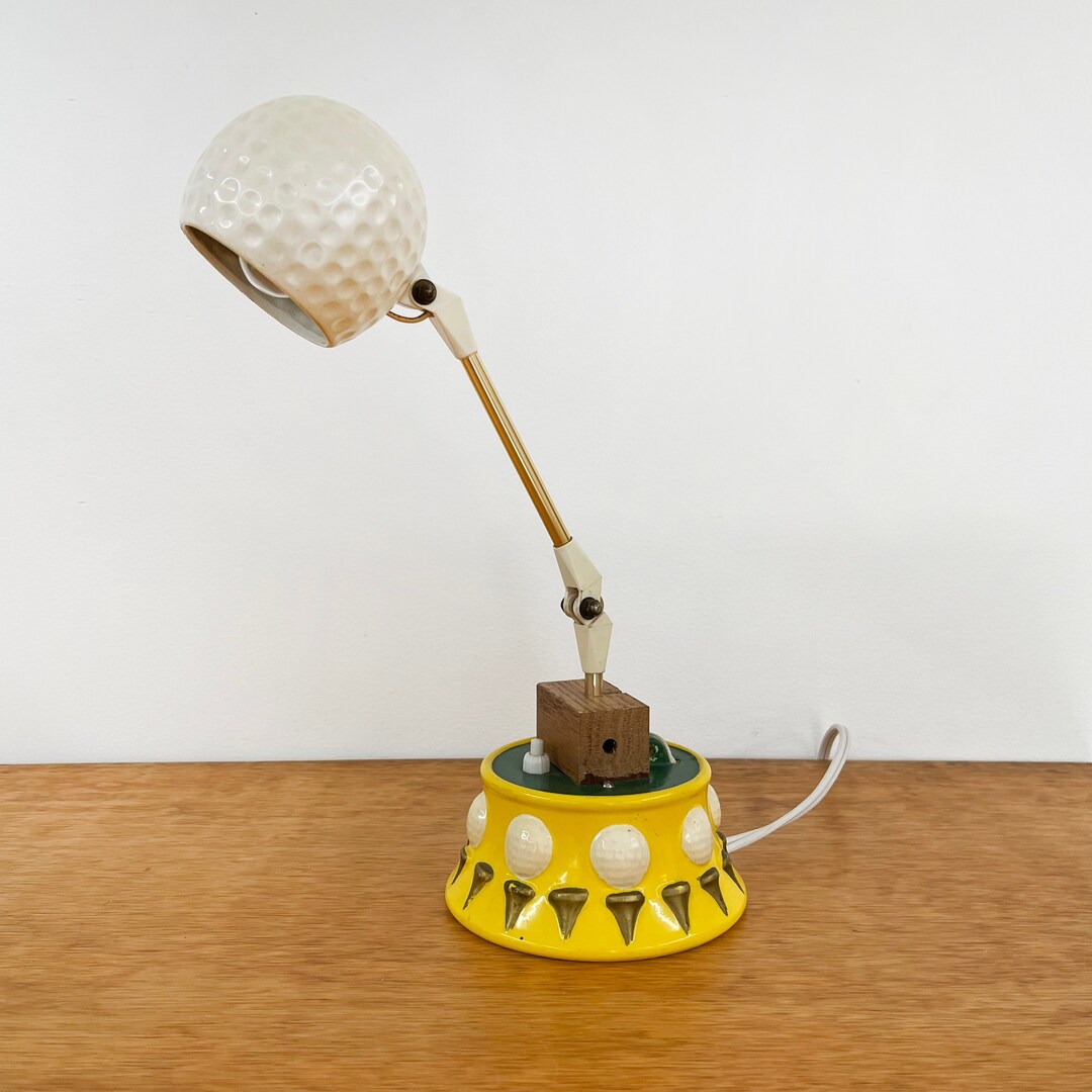 Vintage Golf Desk Lamp Unique Ceramic Reading Lamp Golf Etsy