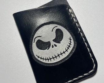 Jack Skellington Hand Tooled Card Wallet