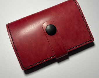 Red Distressed Card Wallet