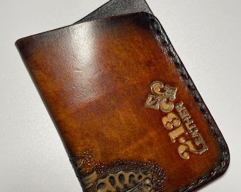 Sheridan Floral Hand Tooled Card Wallet (Brown/Natural)