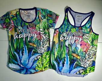 Arizona Mesa Sedona Phoenix Marathon Running Tech Shirt and Racerback - We Run Happy