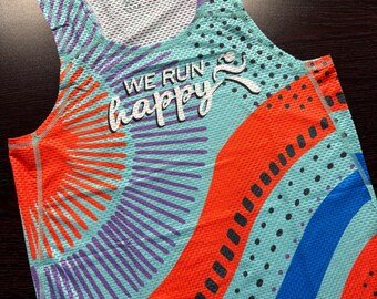 Happy Strides Women’s Running Colorful Marathon Running Tech Shirt and Singlet WOMEN.