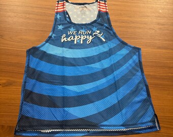 Fourth of July, July 4th, Americana USA flag colors MEN Running Tech Shirt and Singlet.