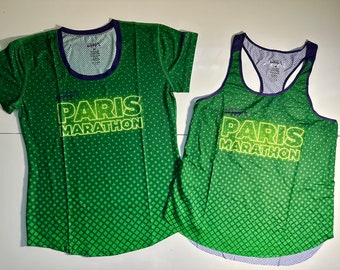 Paris Marathon Running Tech Shirt and Racerback