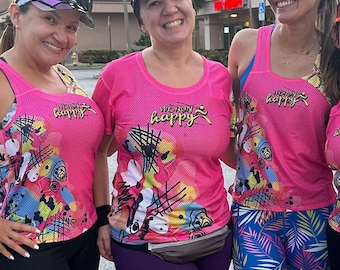 Pink Weird Doll Marathon Running Tech Shirt and Singlet WOMEN.