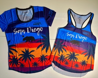 San Diego Marathon Running Tech Shirt and Racerback - California