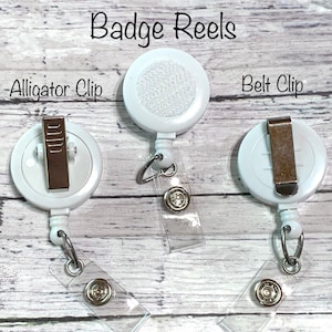 Interchangeable Badge Reel Base Only Alligator Badge Reel Clear