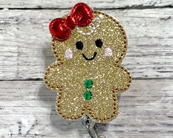 Tinlade 24 Pcs Christmas Badge Reel Set - Cute Felt Holiday ID Badge Holders With Retractable Clip For Nurses, Teachers, Office - View #9