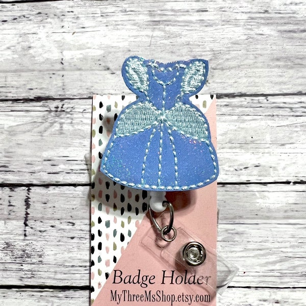 Royal Gown Badge Reel, Princess Badge Reel, Interchangeable Badge Topper, Badge Buddy, Nurse Badge Reel, RN Badge Reel, Medical Badge