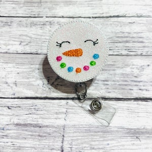 Snowman Badge Reel, Winter Badge Reel, Snow Girl Badge Reel, Christmas Badge Reel, Nurse Badge Reel, Teacher Badge Clip, Badge Reel Topper