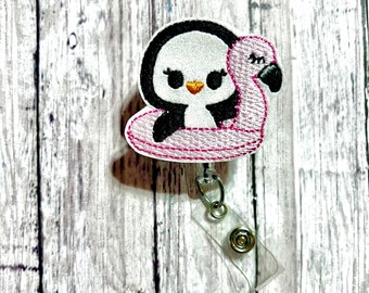 Penguin Badge Reel, Penguin Floatie Badge Holder, Summer Badge Pull, Flamingo Badge Buddy, Penguin Badge, Teacher Badge Reel, Badge Topper