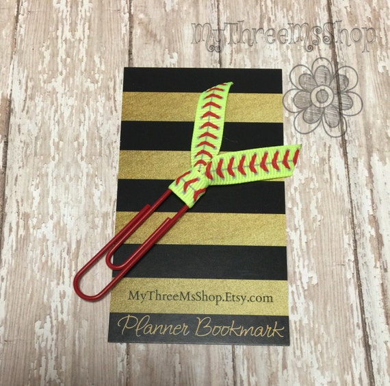 Softball Bookmark, Ribbon Bookmarks, Softball Coach, Sports Ribbon