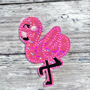 Flamingo Badge Reel, Summer Badge Pull, Holographic Badge Clip, Girly Badge Reel, ID Name Tag Holder, Animal Badge Reel, Badge Reel Topper Feltie Topper ONLY