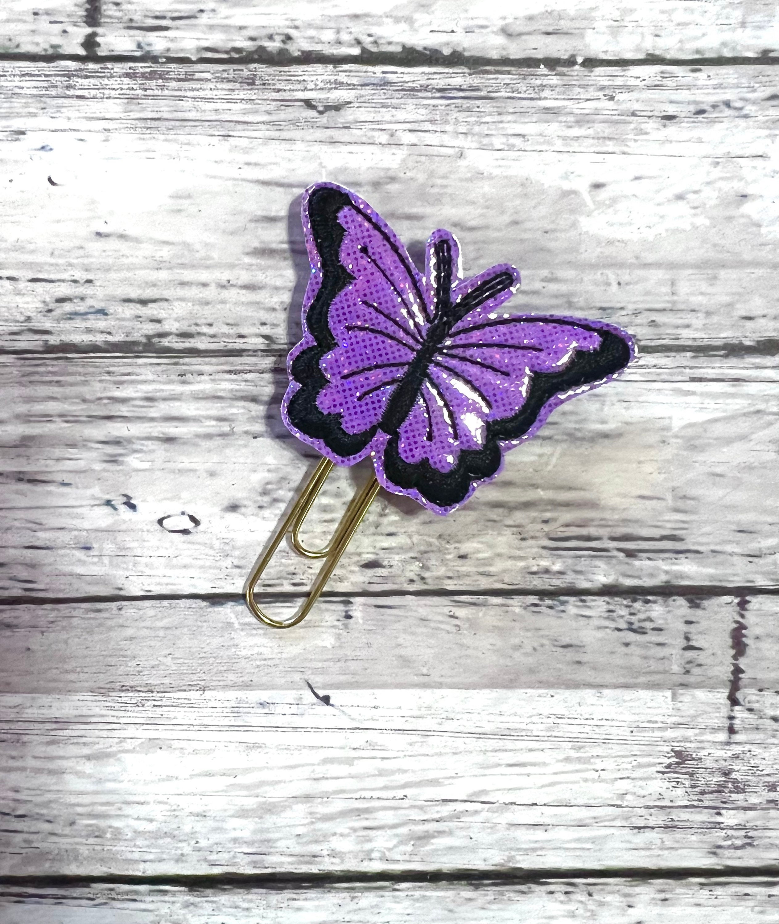 Purple Butterfly Planner Clip, Butterfly Bookmark Paperclip, Butterfly ...
