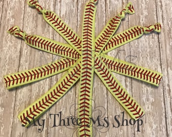 Headband Set, Elastic headband, Softball Hair Band, softball headband, party favor, sports team, girls ball gift, team headbands, elastic