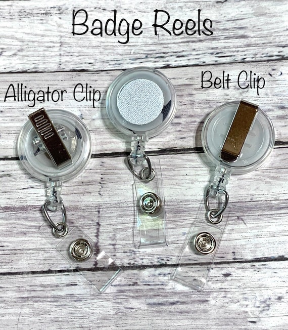 Replacement Badge Reel, Hook and Loop Badge Reel Only, Interchangeable Badge Reel, Badge Holder Badge Pull, Belt Clip Badge, Alligator Badge