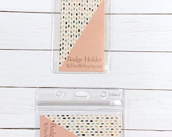 Clear ID Badge Holder for Badge Reels, Vertical Clear Badge Holder, Horizontal Clear Badge Holder, Clear ID Holder, Clear Badge Holder