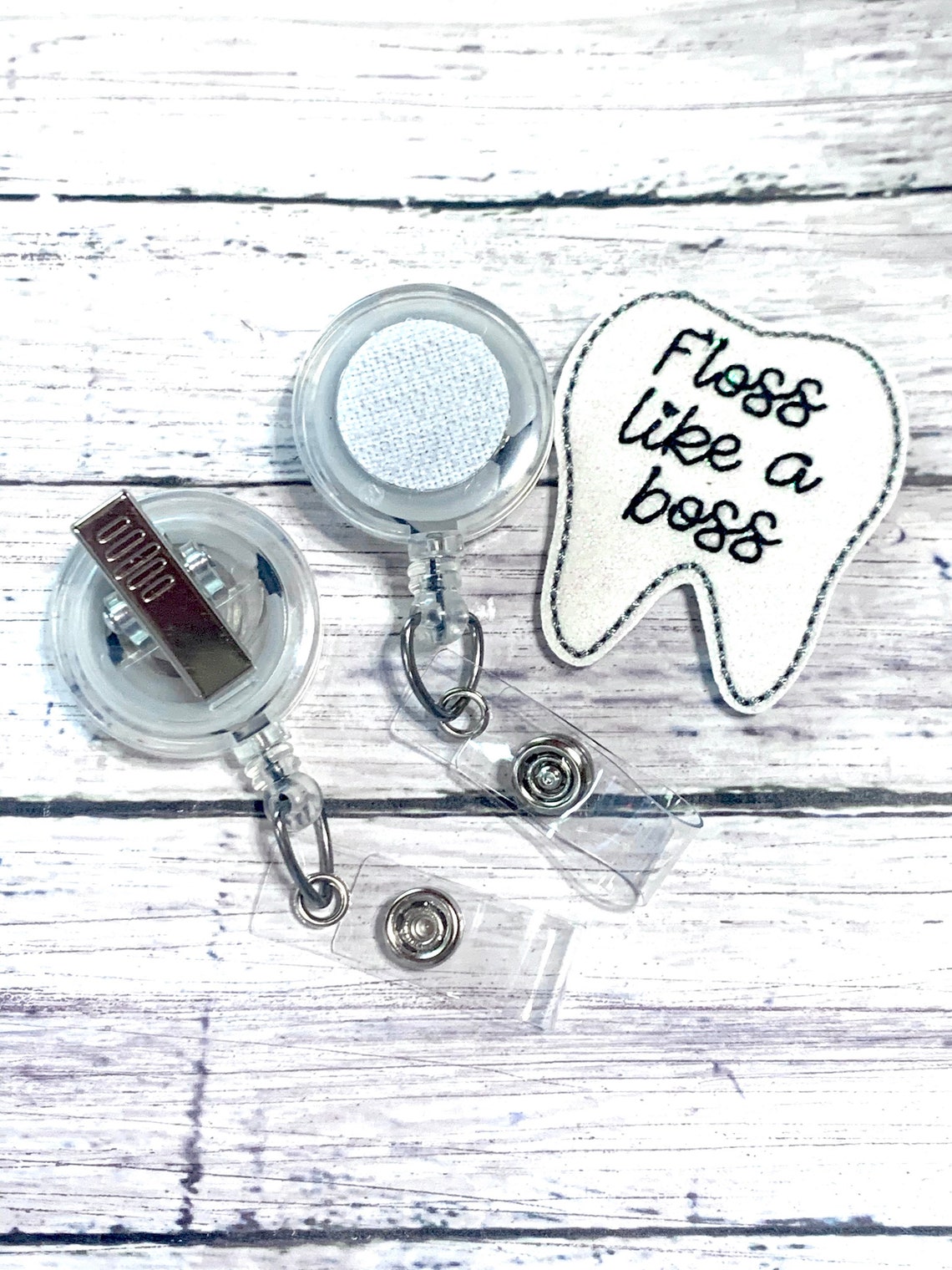 Dentist Badge Reel Tooth Badge Holder Floss Badge Reel Etsy
