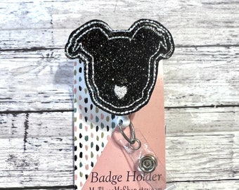 Pit Bull Badge Reel, Dog Badge Reel, Interchangeable Badge Topper, Badge Buddy, Nurse Badge Reel, Animal Badge, Medical Badge, RN Badgies