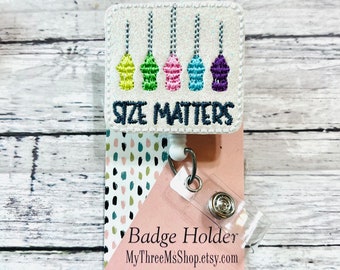 IV Badge Reel, Size Matters Badge Reel, Interchangeable Badge Topper, Badge Buddy, Nurse Badge Reel, RN Badge Reel, Medical Badge