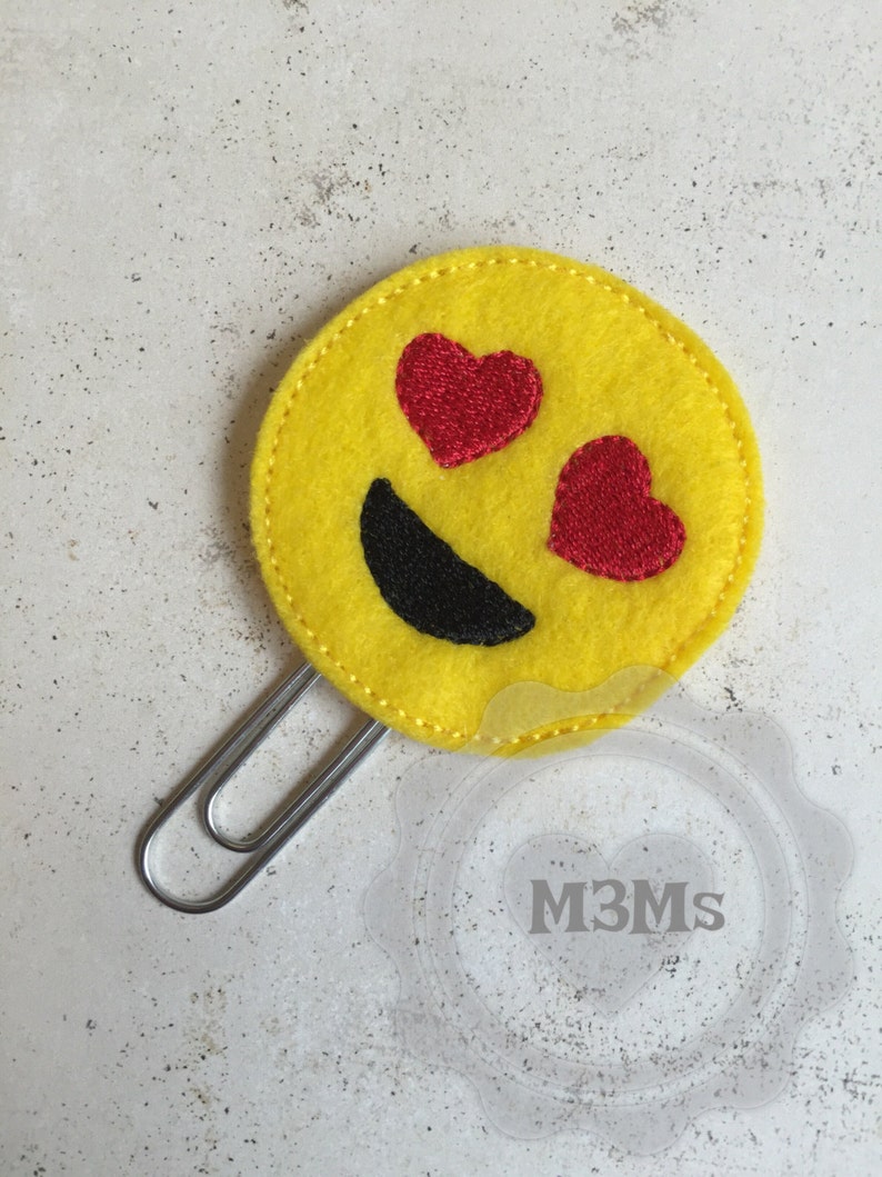 Love Emoji Feltie Paper Clip Bookmark Planner Girl Gift Etsy