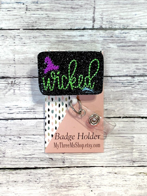 Wicked Badge Reel, Halloween Badge Holder, Spooky Witch Badge Clip