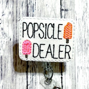 Popsicle Dealer Badge Reel, Summer Badge Reel, Interchangeable Badge Topper, Badge Buddy, Nurse Badge Reel, RN Badge Reel, Medical Badge