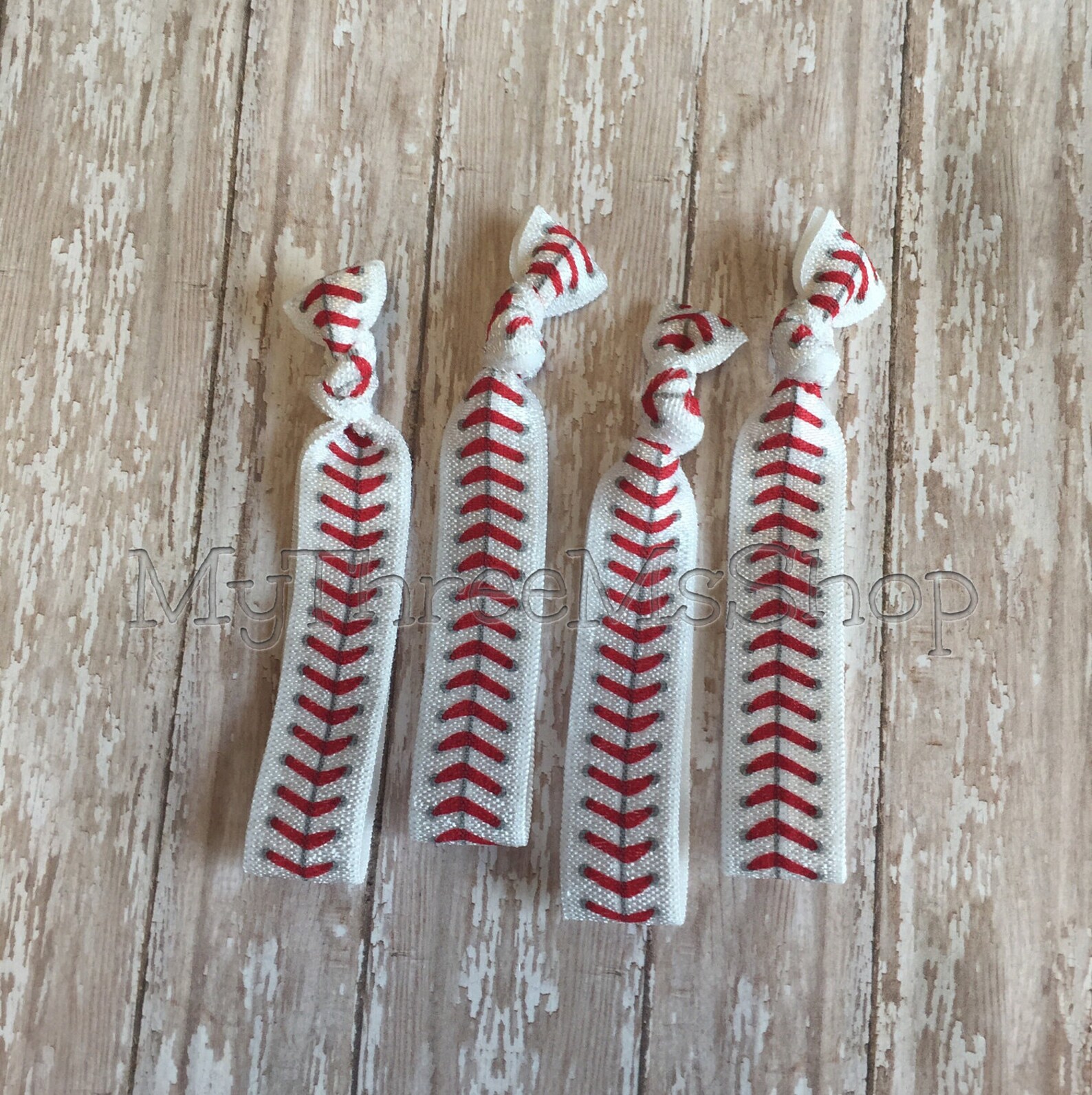 Baseball Softball Hair Tie Pack Elastic Hair Ties Foldover Etsy