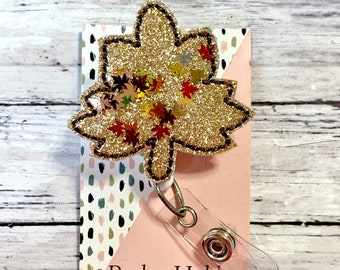 Fall Leaves Badge Reel, Nurse Badge Reel, Thanksgiving Badge Reel, Badge Reel Topper, Medical Badge Reel, Teacher Badge Reel, Badge Holder