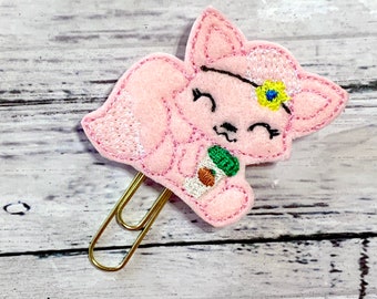 Pink Fall Fox Planner Clip, Fox Paperclip Bookmark, Fox Feltie Clip, Planner Paperclip, Bible Bookmark, Journal Paperclip, Thanksgiving Clip