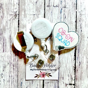 OB-GYN Badge Reel, Ultrasound Heart Badge Reel, Interchangeable Badge ...
