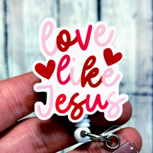 Love Like Jesus Badge Reel, Love Jesus Badge, Christian Faith Jesus, Christian Badge Reel, Inspirational Badge Reel, Bible Verse Badge Reel