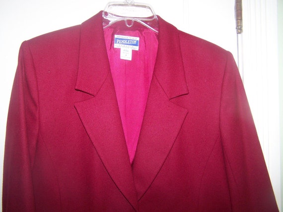 Vintage Pendleton Wool Jacket Blazer Red 8 - image 2