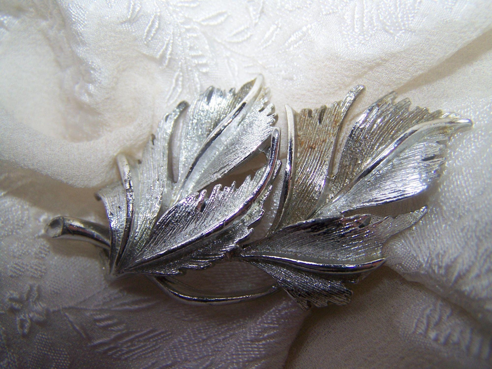 Tara Vintage Hoja Pin Broche Tono Plata Etsy España