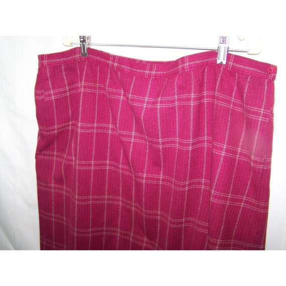 Vintage Pendleton Wool Skirt Red Plaid 100% Virgi… - image 2