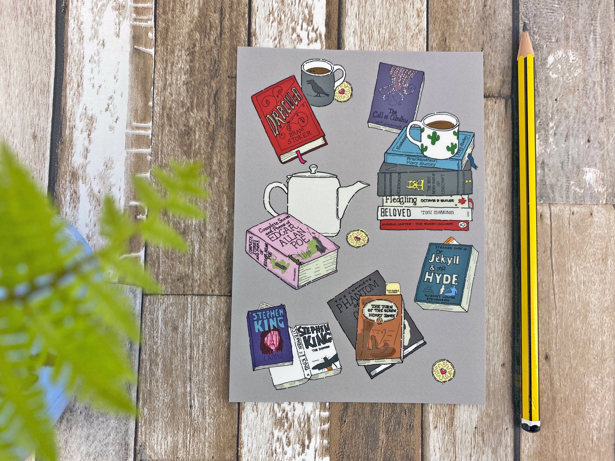 Bookish postcard Literary postcard Classic book card Etsy